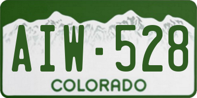 CO license plate AIW528