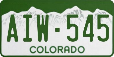 CO license plate AIW545