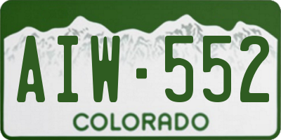CO license plate AIW552