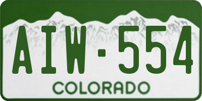 CO license plate AIW554