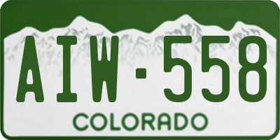 CO license plate AIW558