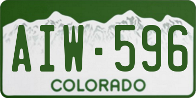 CO license plate AIW596