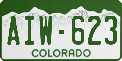 CO license plate AIW623