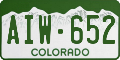 CO license plate AIW652