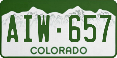 CO license plate AIW657