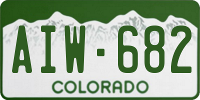 CO license plate AIW682