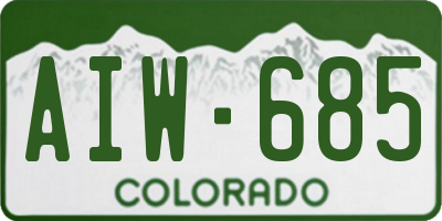 CO license plate AIW685
