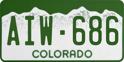 CO license plate AIW686