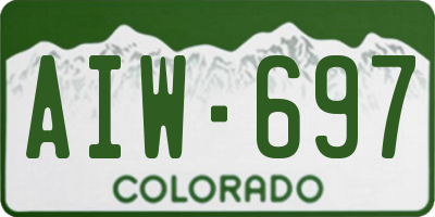 CO license plate AIW697