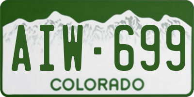CO license plate AIW699
