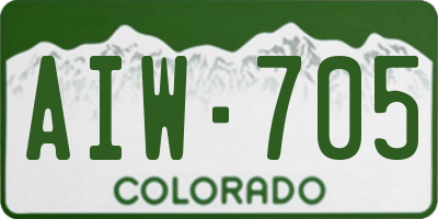 CO license plate AIW705