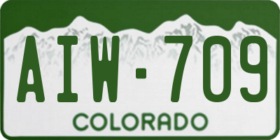 CO license plate AIW709