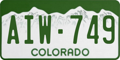 CO license plate AIW749