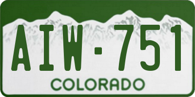 CO license plate AIW751