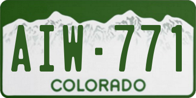 CO license plate AIW771