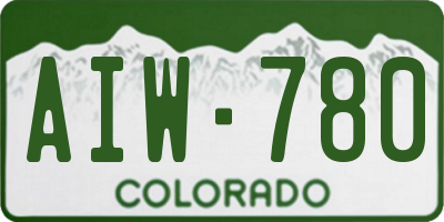 CO license plate AIW780