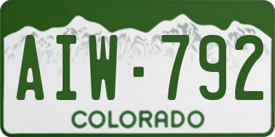 CO license plate AIW792