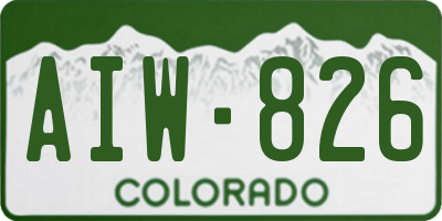 CO license plate AIW826