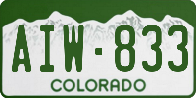 CO license plate AIW833