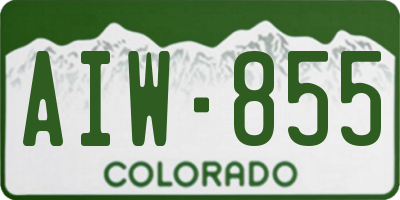 CO license plate AIW855