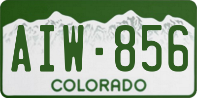CO license plate AIW856