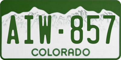 CO license plate AIW857