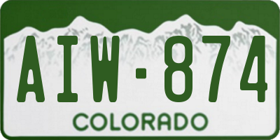 CO license plate AIW874