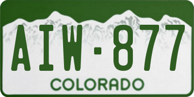 CO license plate AIW877