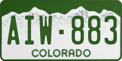CO license plate AIW883