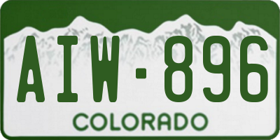CO license plate AIW896