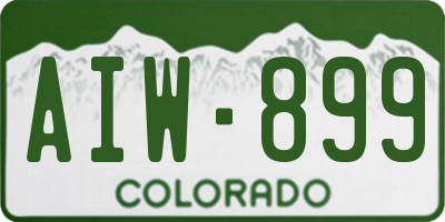CO license plate AIW899