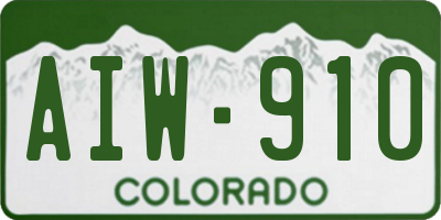 CO license plate AIW910