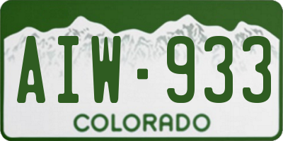 CO license plate AIW933
