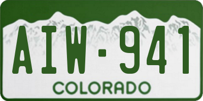 CO license plate AIW941