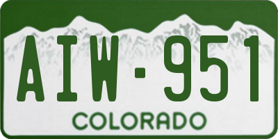 CO license plate AIW951