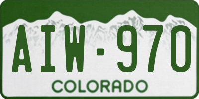 CO license plate AIW970