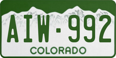 CO license plate AIW992