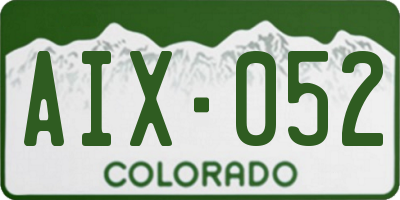 CO license plate AIX052