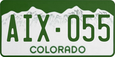 CO license plate AIX055
