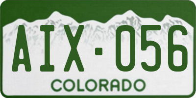 CO license plate AIX056