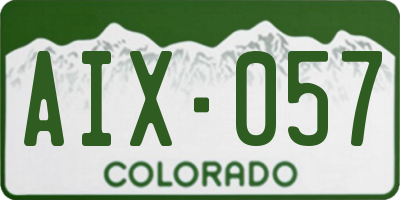 CO license plate AIX057