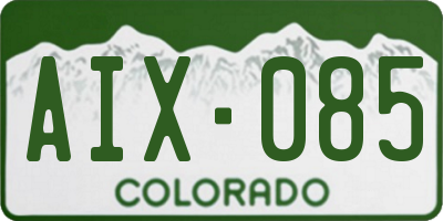 CO license plate AIX085