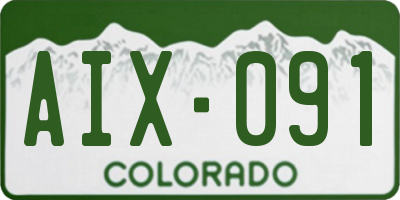 CO license plate AIX091