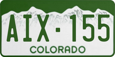CO license plate AIX155