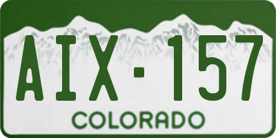 CO license plate AIX157