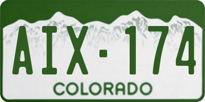 CO license plate AIX174