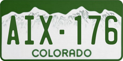CO license plate AIX176