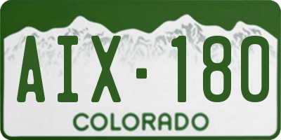 CO license plate AIX180