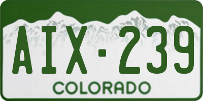 CO license plate AIX239