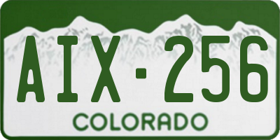 CO license plate AIX256